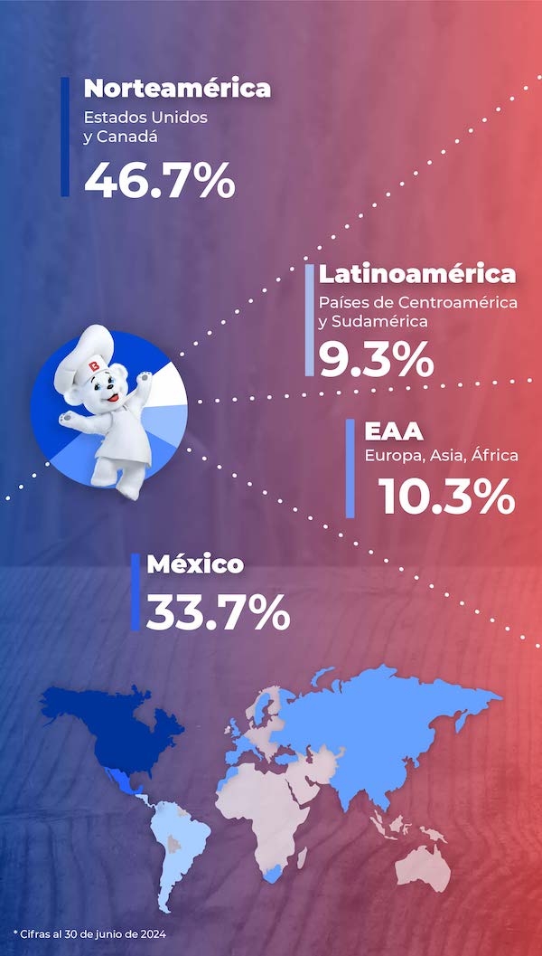 Ventas por región geográfica