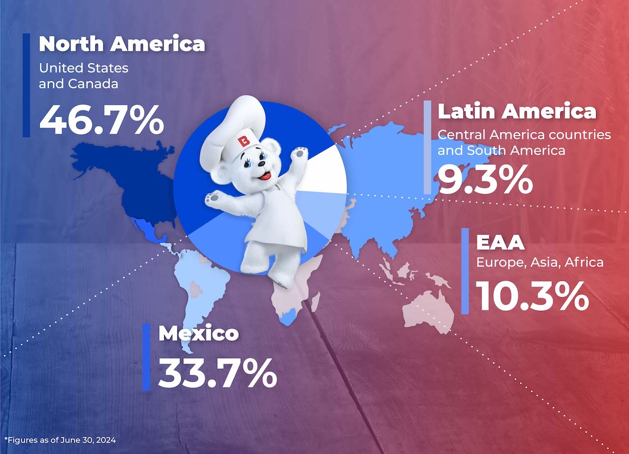 Sales by geographic region